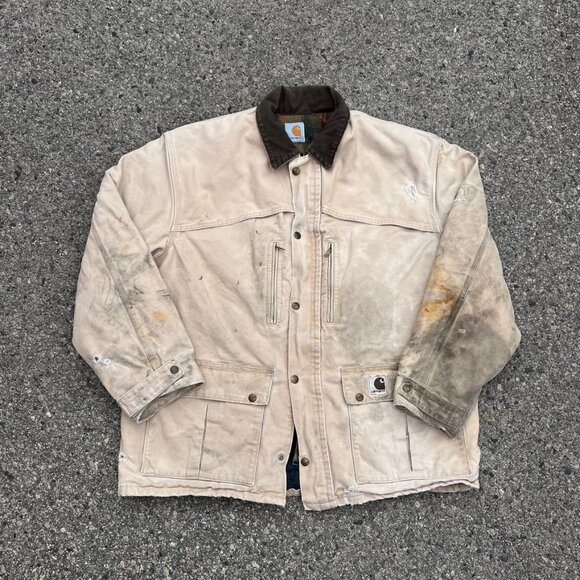 Vintage 90s Carhartt Blanket Lined Work Jacket Size XL